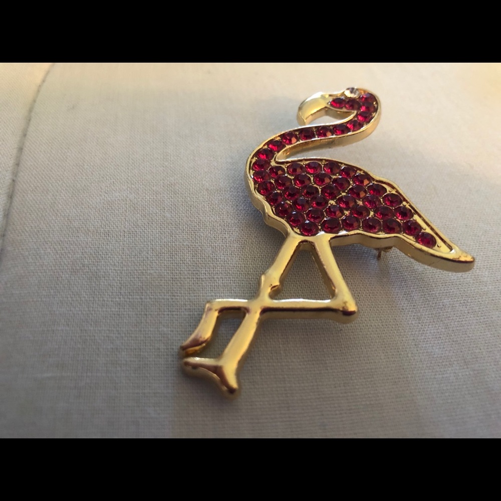 Large flamingo pin NEW